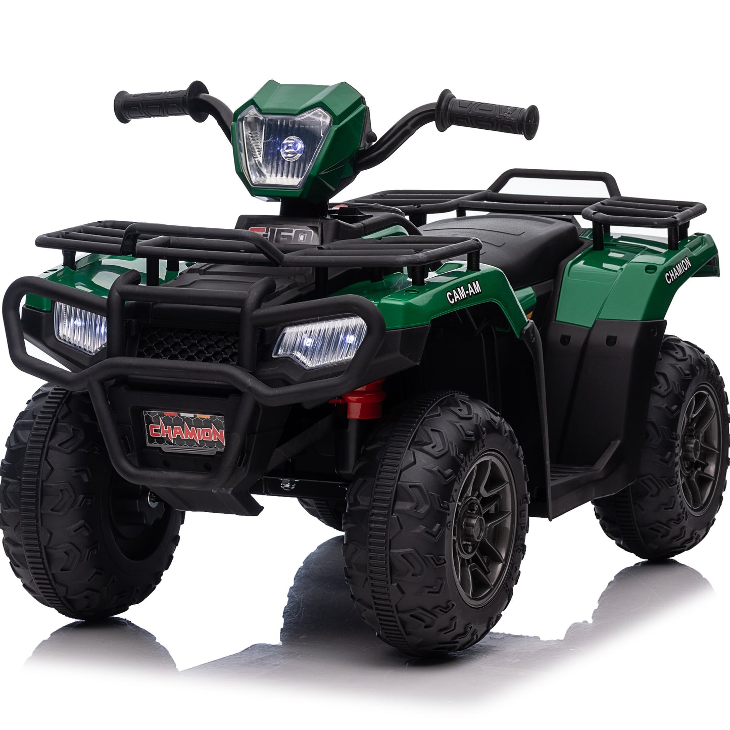 Funcid 12 Volt Ride on Toys for Toddlers with Remote Control, Kids Ride on Electric ATV, 4-Wheeler Quad Ride on Cars w/ Bluetooth Music, LED Lights, 3 Speed, Green