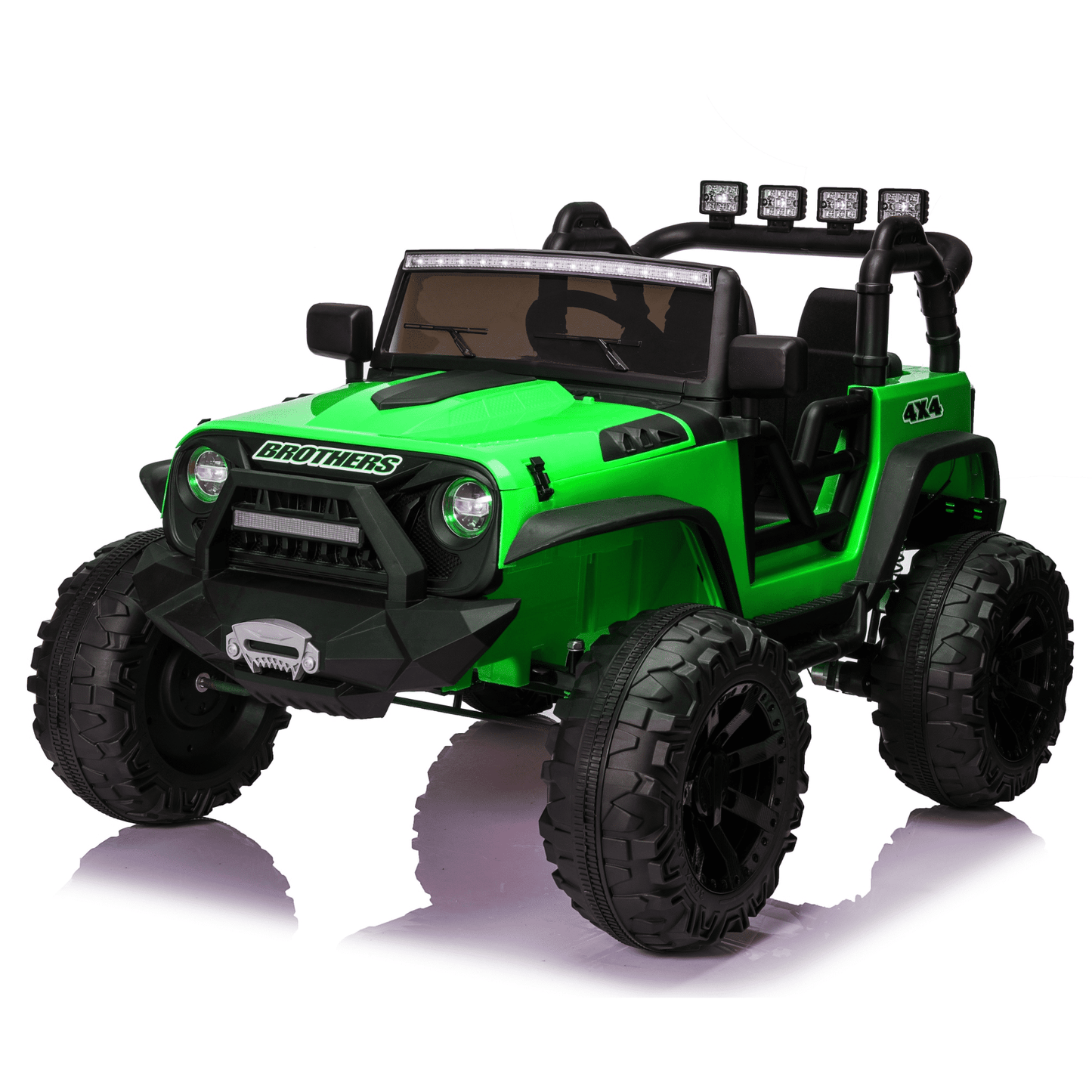Farmdex 24 Volt Ride on Toys with Remote Control & 2 Seater, 9AH Battery Powered Car for Kids, Ride on Truck Car w/ 2*200W Motor, Spring Suspension, 4 Large Wheels, 3 Speeds, Bluetooth Music, Green