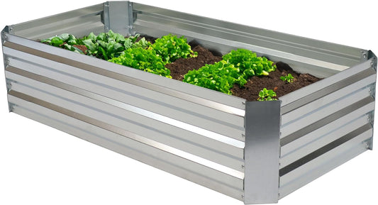 Farmdex 2-Pack 4x2ft/56Gal Galvanized Steel Raised Garden Beds - Durable Metal Planter Boxes for Flowers, Vegetables, and Plants