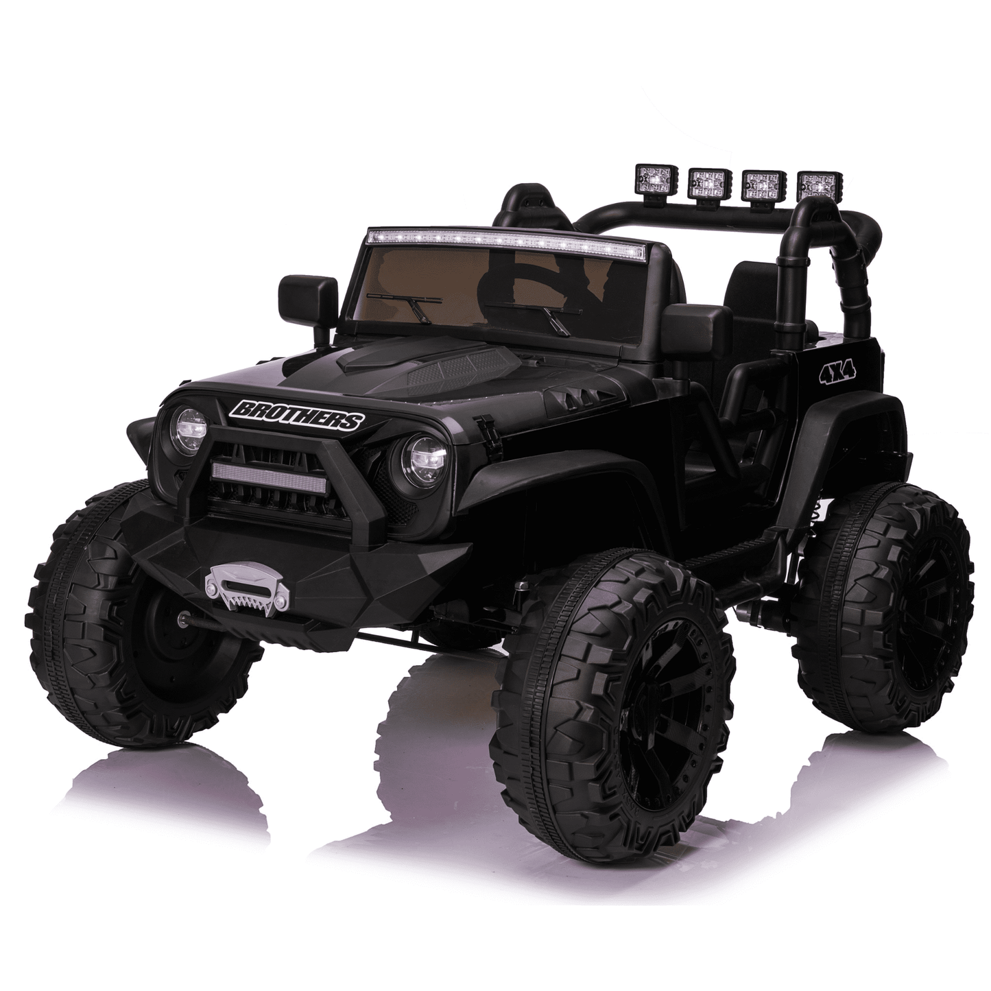 Farmdex 24 Volt Ride on Toys with Remote Control &amp; 2 Seater, 9AH Battery Powered Car for Kids, Ride on Truck Car w/ 2*200W Motor, Spring Suspension, 4 Large Wheels, 3 Speeds, Bluetooth Music, Black