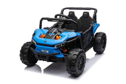 Farmdex Kids Ride on UTV, 12 Volt Ride on Toys with Remote Control, Electric Car for Kids w/ Bluetooth Music, LED Lights, Suspention, Wider Seats, Blue