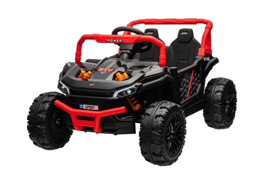 Farmdex Kids Ride on UTV, 12 Volt Ride on Toys with Remote Control, Electric Car for Kids w/ Bluetooth Music, LED Lights, Suspention, Wider Seats, Black