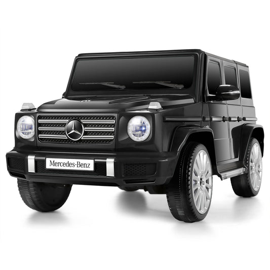 Farmdex 12V 4WD Kids Ride on Cars Toys Licensed Mercedes-Benz G500 Battery Powered Electric Car Truck with Remote Control, Bluetooth, 3 Speeds, Headlight, Music Player, Gift for Boys Girls, Black