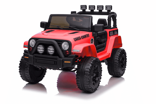 Farmdex 12V Kids Ride On Truck Car w/Parent Remote Control, Electric Ride on Toys for Toddlers w/ Bluetooth Music, LED Lights, Spring Suspension, 3 Speed, Red