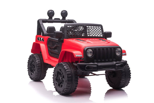 Farmdex 12 Volt 7Ah Ride on Toys for Toddlers with Remote Control, Electric Car for Kids w/ Bluetooth Music, Spring Suspension, 3-Speed, LED Lights, Ride on Truck Car Red