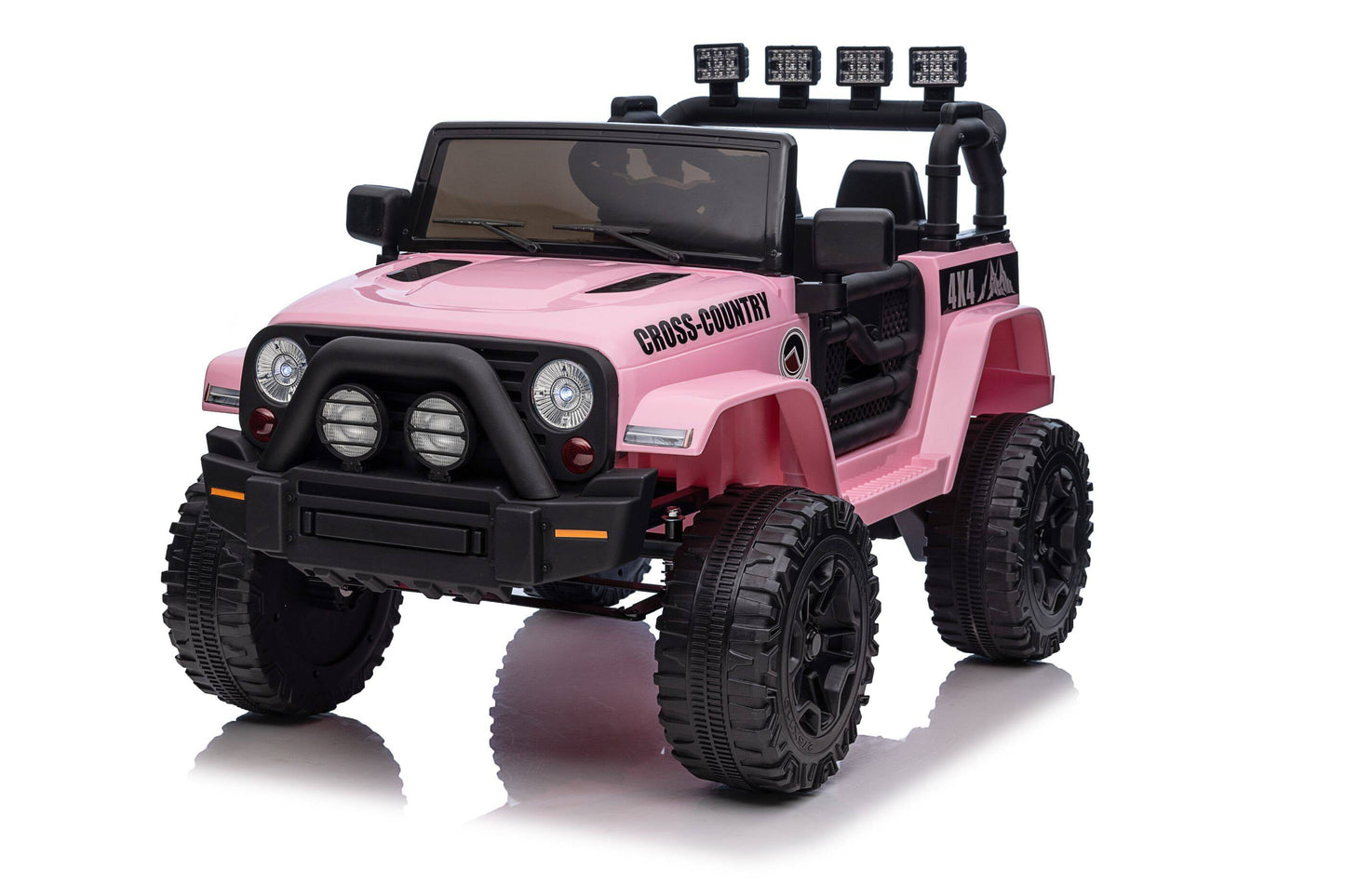 Farmdex 12V Kids Ride On Truck Car w/Parent Remote Control, Electric Ride on Toys for Toddlers w/ Bluetooth Music, LED Lights, Spring Suspension, 3 Speed, Pink